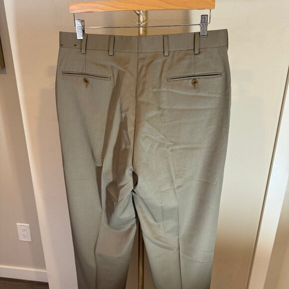 Brooks Brothers Madison Wool Dress Pant in Tan Mens 34x32 - Picture 7 of 9